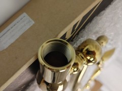 Kingston Brass KS 2102 AL Polished Brass Pot Filler WORN BOX, UNUSED