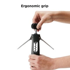 Rabbit Premium Wine Wing Corkscrew Opener 2.36 x 1.97 x 7.68 IN, Black