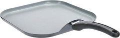 11-Inch Ceramic Nonstick Griddle Pan Aluminum Gas & Electric Stovetop Black
