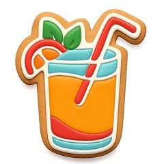 Coconut Mojito Cookie Cutter & Stamp, Fondant & Clay – 4×3.4