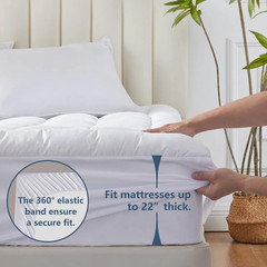 4 Inches Thick Mattress Topper Quilted Cooling Mattress Topper Pad Mattress Topp