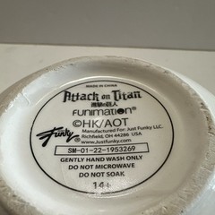 Just Funky Attack on Titan Ceramic Ramen Bowl, White/Blue, Hand Wash Only