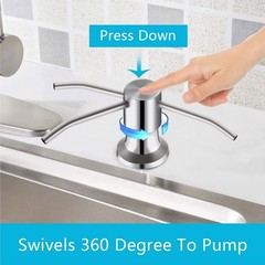 Kitchen Sink Soap Dispenser with 47″ Extension Tube Brushed Nickel Soap Dishes