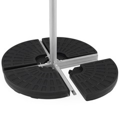 4 Piece 140 Lbs Umbrella Base, Offset Umbrella Weights with Black 140.0 Pounds