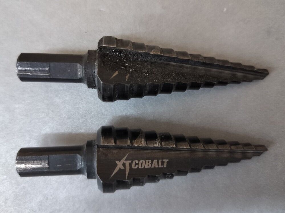Lot of 2 Greenlee Cobalt 7/8″ Step Bit (#3) 12 Drill Stages 34403C *READ*