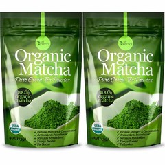 Organic Matcha Green Tea Powder for Latte Unsweetened Culinary Grade Vegan 2Pack