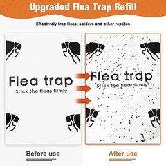 Flea Traps for Inside Your Home with 2 Sticky Disc & 2 Bulbs & 1 Electric Wires