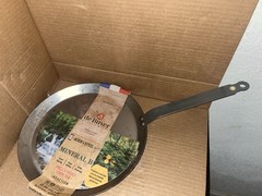 De Buyer MINERAL B Carbon Steel 12” Crepe & Tortilla Pan Induction Ready