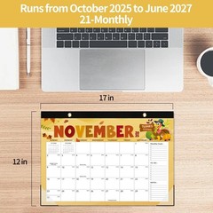 Desk Calendar 2026, 21 Months Runs from January 2026 to September 2027 Large …