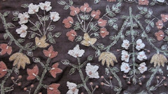 POTTERY BARN ZEA EMBROIDERED LUMBAR PILLOW COVER 16 X 26″ ~ BROWN