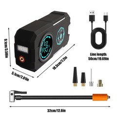 150 PSI Air Compressor Tire Inflator Fits Car Moto Bike Tires Air Pump Cordless