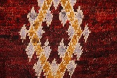 Burgundy Moroccan Area Rug 5×8 Handmade Wool Tribal Style Carpet for Any Room