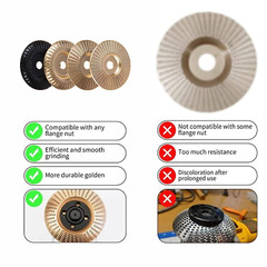 Angle Grinder Wood Carving Disc Set 5 Pack for 4″ or 4 1/2″ Angle Grinder, Angle