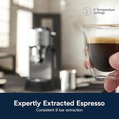 De’Longhi Dedica Arte EC885M Compact Espresso Machine with Manual Milk Frother
