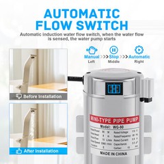 Electric Automatic Home Shower Washing Machine 90W Water Booster Pump