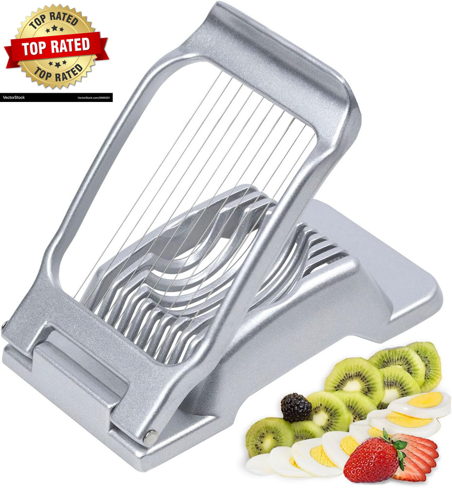 Egg Slicer for Hard Boiled Eggs Heavy Duty Fruit Egg Cutter with Stainless Steel