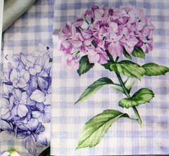 WILLIAMS SONOMA HYDRANGEA GINGHAM NAPKINS 100% COTTON TWILL SET OF 4 FOUR NWTAG