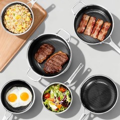 10-Pc Stainless Steel Pot and Pan Set with Lids, Non-Stick & Oven Safe, For Gas