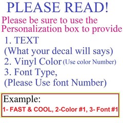Custom Text Vinyl Lettering Sticker Decal Personalized ANY TEXT – ANY NAME [A17