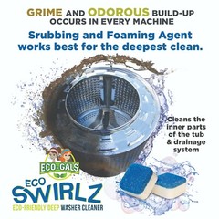 New Eco-Gals Eco Swirlz Washing Machine Cleaner, 24 Count