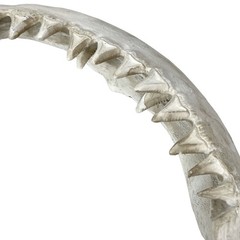 Replica Shark Jaw 15.5in Resin Wall Sculpture Coastal Ocean Nautical Decor