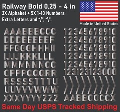 3X Alphabet & 0-10 Vinyl Decal Numbers – Mailbox, Wall, Address, Locker Stickers