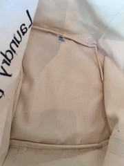 LANDS’ END CANVAS STORAGE TOTE SZ MED 15″Lx12″Wx11.5″H & SZ SM 12.75Lx9.5Wx10H