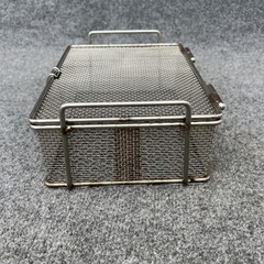 Stainless Steel Mesh Rectangular Washing Basket, 9” L x 7” W x 3.25” H New Other