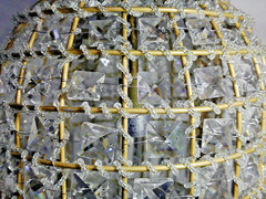VTG Style Crystal French Country Birdcage Pendant Light 14″ Tall 9.5″ Diameter