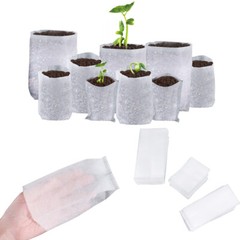 100PCS Non-woven Plant Grow Bags Nursery Bag Biodegradable Fabric Seedling Pot
