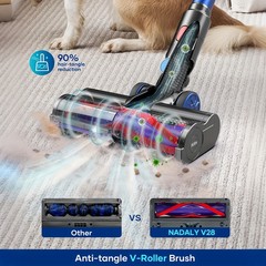 Cordless Vacuum Cleaner 550W Max 45kpa Brushless Motor 65min Runtime HEPA V28