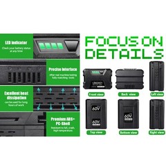 2pack 5.0Ah For Greenworks Pro 60Volt Max Tool Lithium-ion Battery LB605 LB60A01