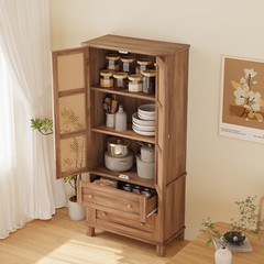 72″ Height Kitchen Pantry Storage Cabinet with Drawer & Adjustable Shelves