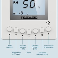 TOOVEM Dehumidifier Remote Control for Digital Humidity & TEMP fit muti-model