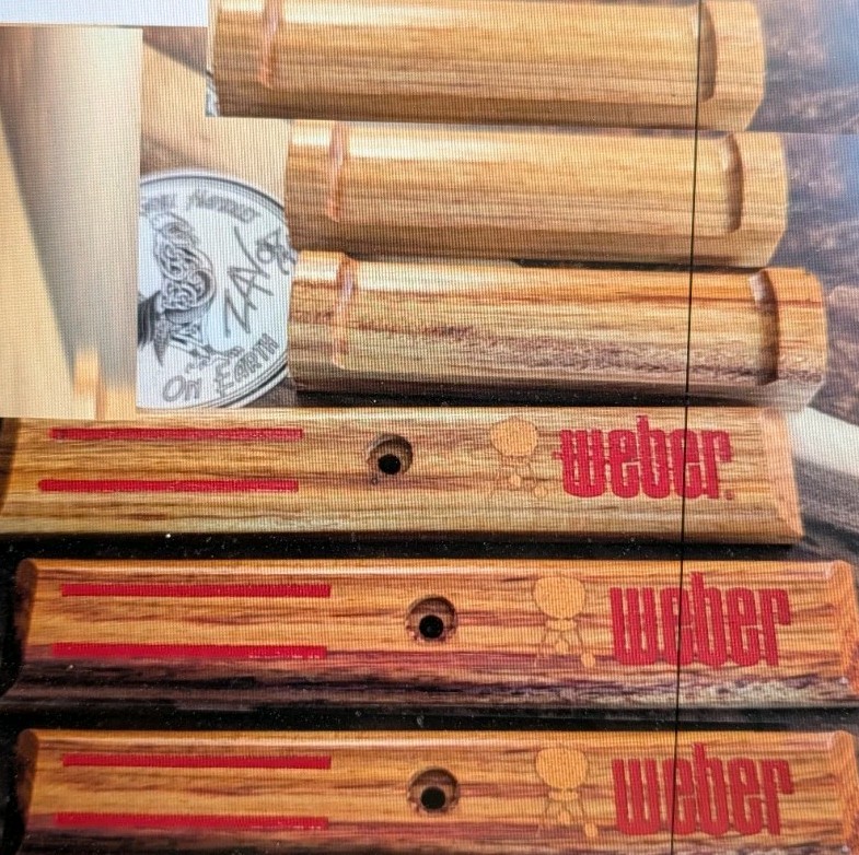 Weber Wooden Replacement 3 Handle Set (Canarywood)
