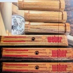 Weber Wooden Replacement 3 Handle Set (Canarywood)