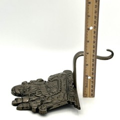 Cast Iron Silver Santa Claus Sleigh Christmas Stocking Hanger Grandeur Noel