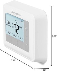 Smart Wi-Fi Thermostat: 7-Day Programmable, Large Backlit Display, White