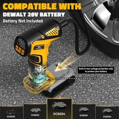 Cordless Air Compressor for Dewalt 20V Max Battery,150PSI Portable Tire Inflator