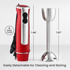 Zulay 800W Immersion Hand Blender – Turbo Stick Mixer, Stainless Blades