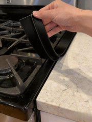 Clearance Silicone Stove Gap Cover, Heat Resistant, Easy Clean, Black 21 inch