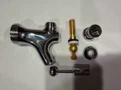 Polished Beer Faucet Tap (SS Body And Brass Lever)