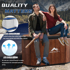 XL 170 Gal Inflatable Cold Plunge Tub for Athletes – Home Recovery Ice Bath