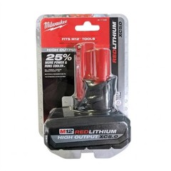 Milwaukee M12 High Output XC5.0 Lithium-Ion Battery Pack – Red (48-11-2450)