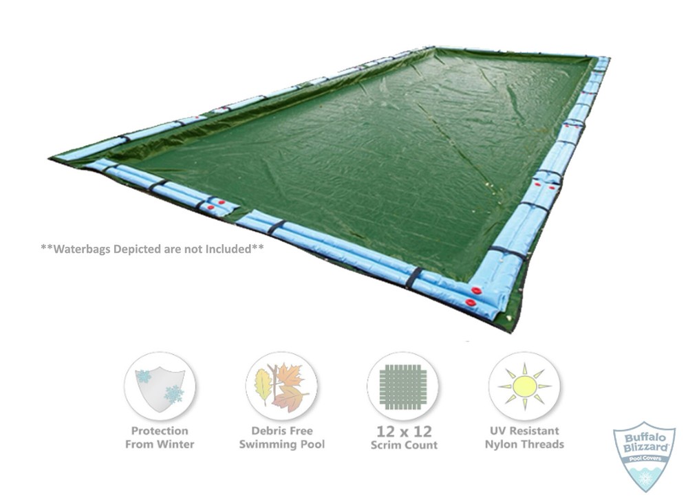 Buffalo Blizzard Supreme Plus Rectangle Swimming Pool Winter Cover – Choose Size