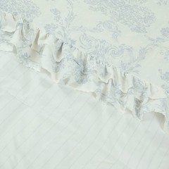 Twin Ruffle Comforter Set Blue Floral