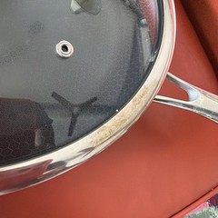 NICE USED HexClad Hybrid 12” Nonstick Frying Pan w Temper Glass Lid