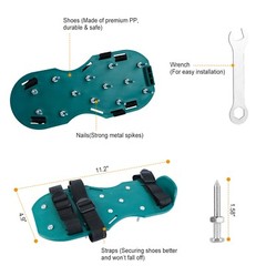 1 Pair Lawn Aerator Shoes Heavy Duty Grass Aerating Spike Sandal Aerator Shoes