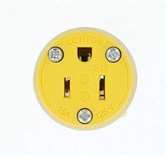 Leviton 515PV-LIT Not Not Available R50-Straight Blade Lighted Plug, 125 V,…