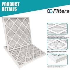 CC Filters 20x20x1 Air Filter Pleated HVAC AC Furnace (4 Pack)